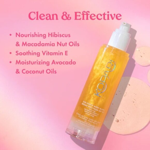 Kopari Beauty Sun Shield Body Glow In Gold SPF 50 New in Bottle Suncreen - Picture 9 of 13